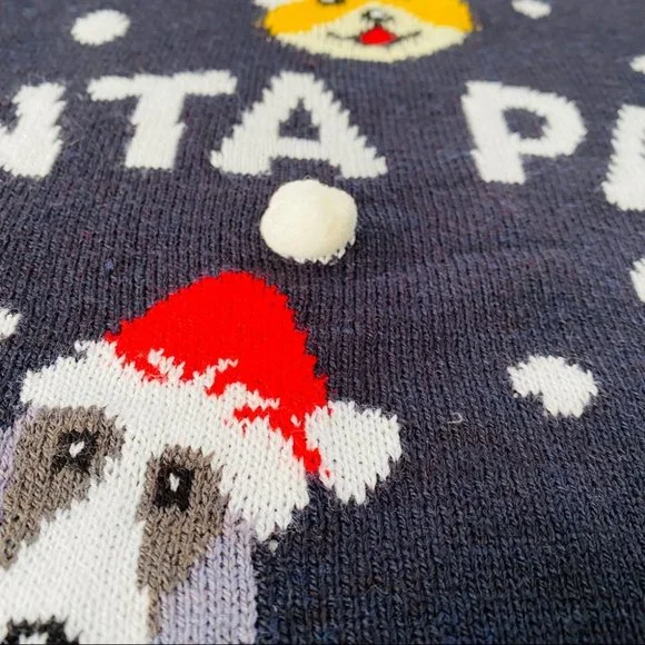NEW H&M SANTA PAWS Holiday Christmas Sweater Men's Sz S / Womens Sz M - Picture 4 of 11